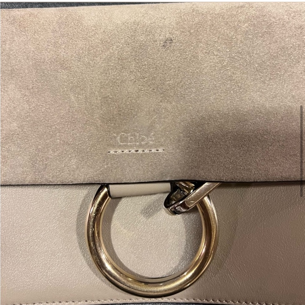 EUC CHLOE Calfskin Suede Mini Chain Faye Shoulder Bag Motty Grey comes with COA - Picture 7 of 14